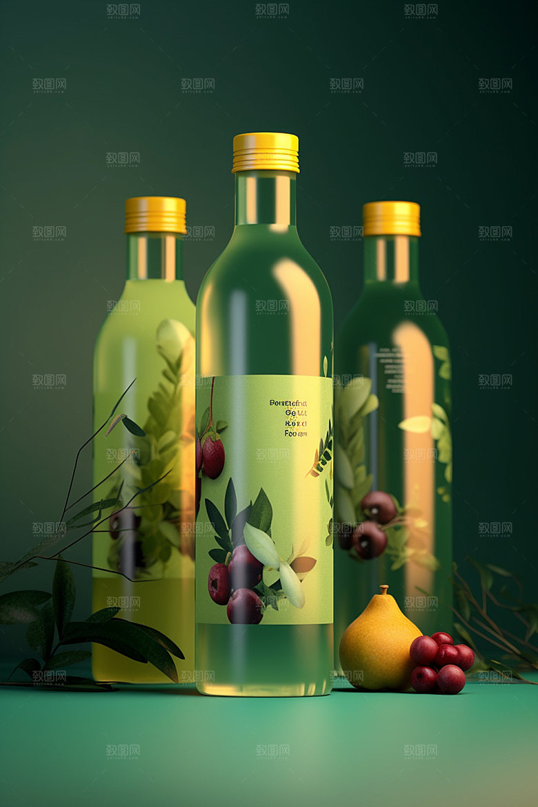 饮料瓶包装设计简约模型