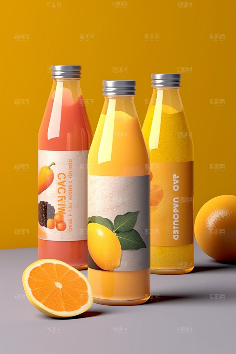 饮料瓶现代包装设计模型