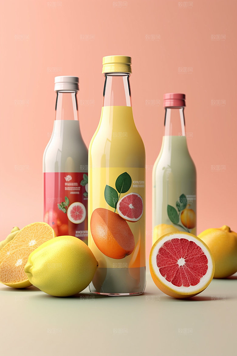 饮料瓶现代包装设计模型