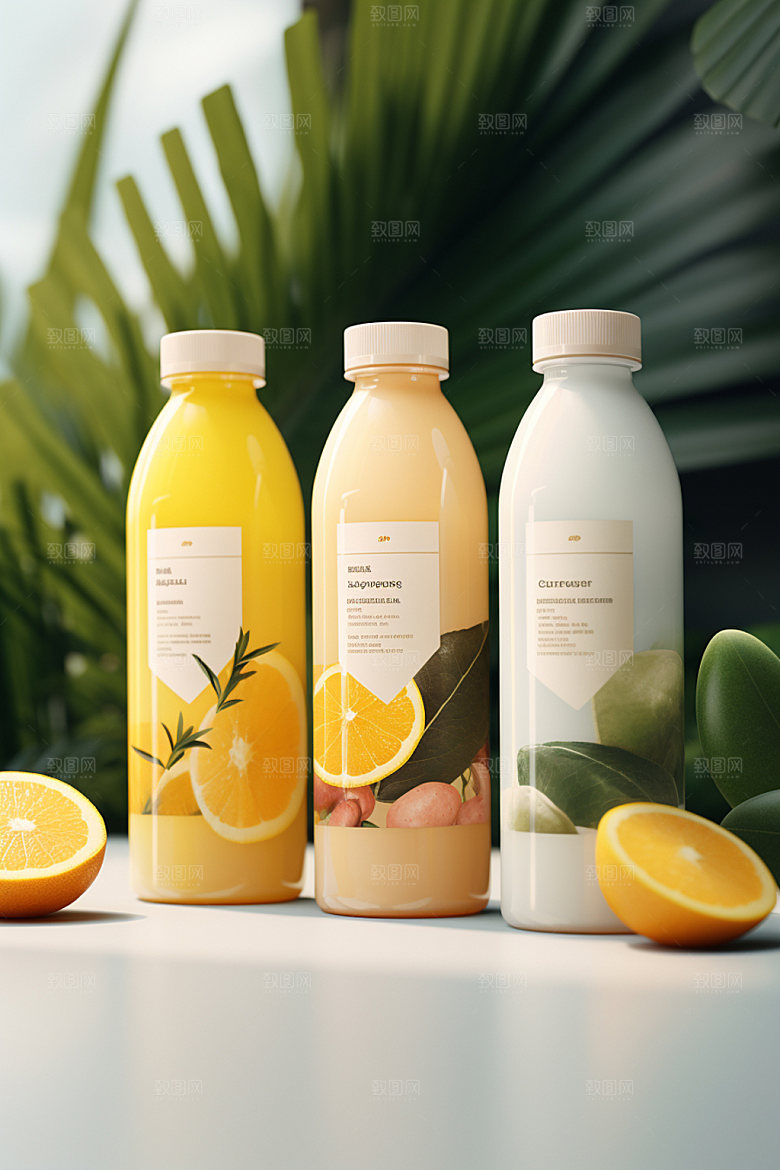 饮料瓶简约包装设计模型