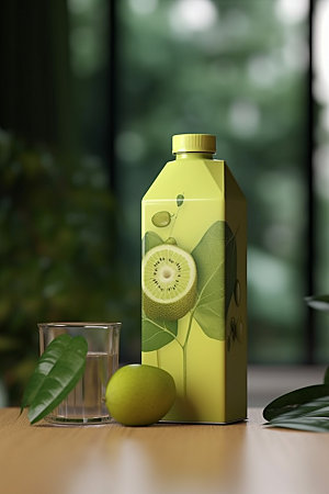 饮料瓶包装设计果汁模型