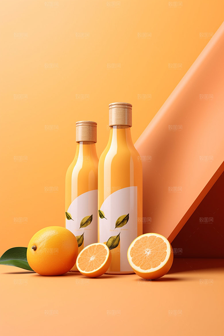 饮料瓶简约现代模型
