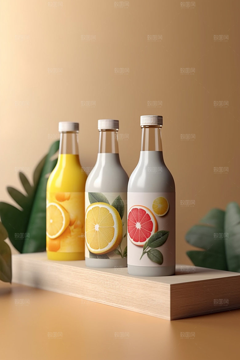 饮料瓶3D现代模型