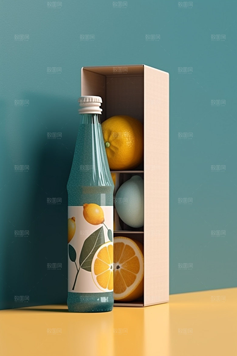 饮料瓶3D简约模型