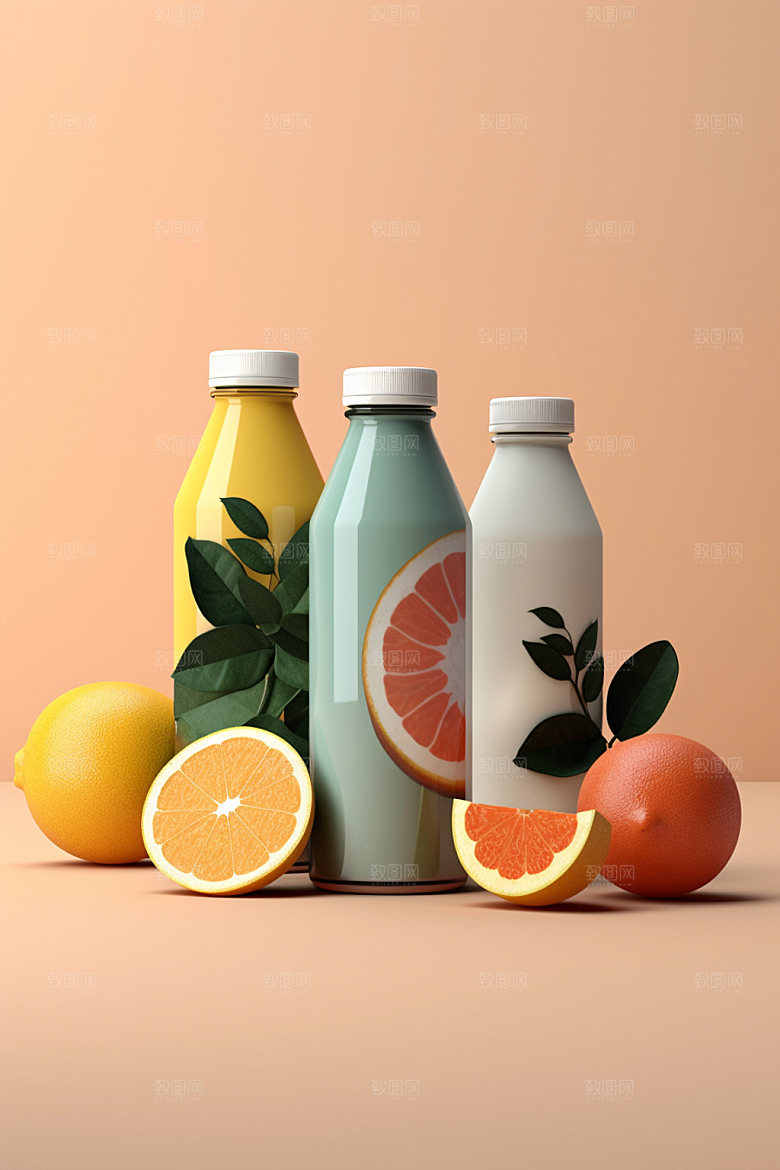 饮料瓶简约包装设计模型