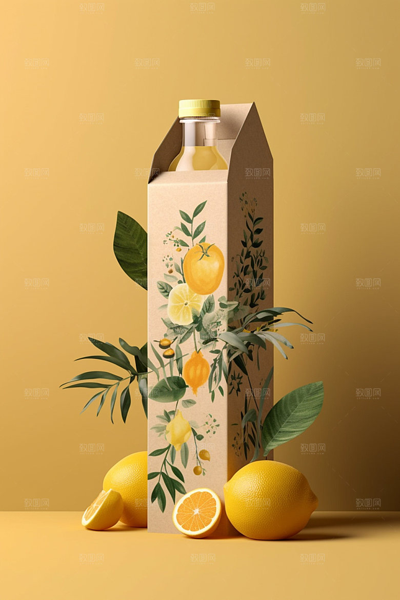饮料瓶简约包装设计模型