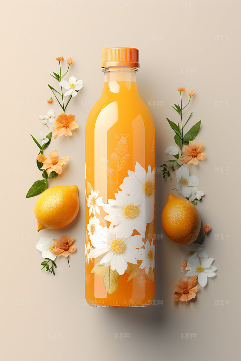 饮料瓶立体包装设计模型