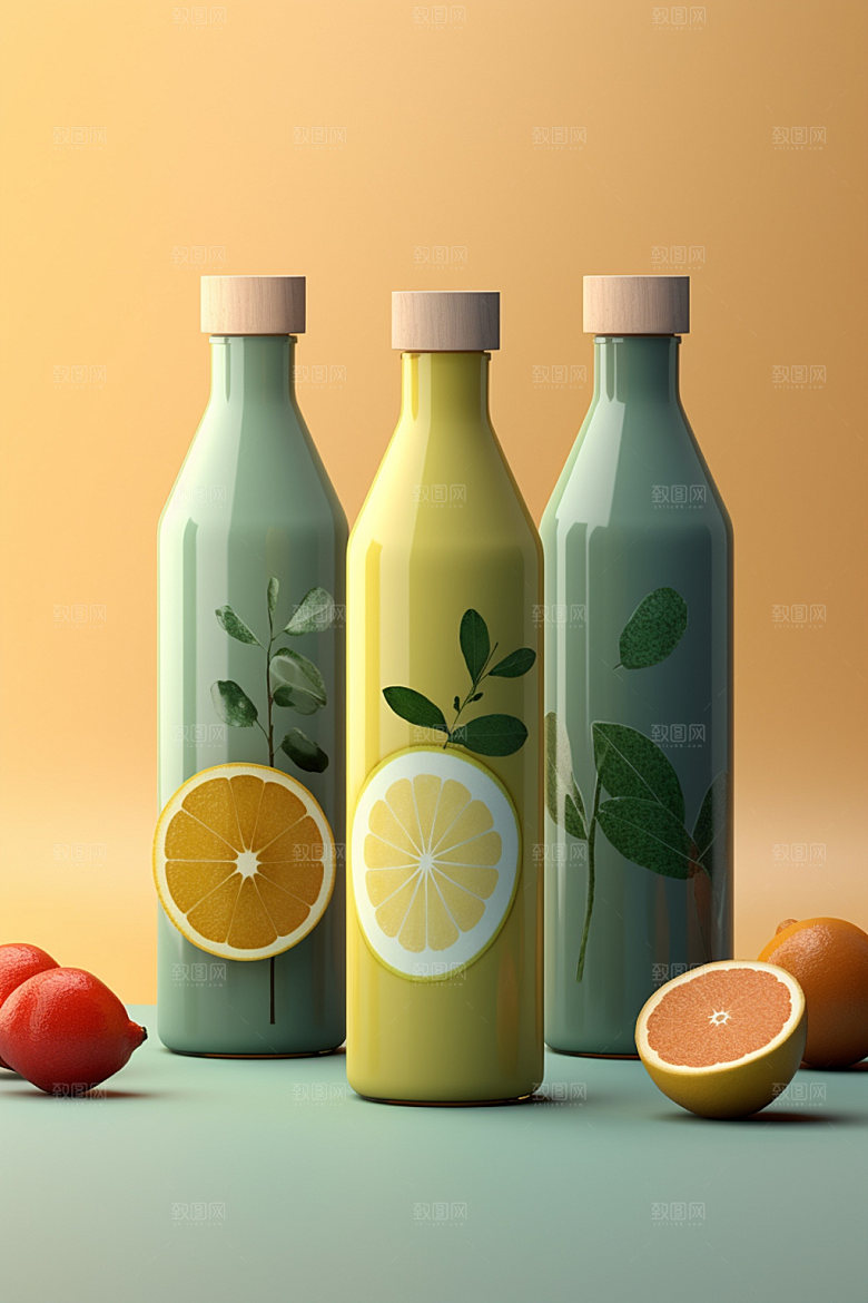 饮料瓶时尚包装设计模型