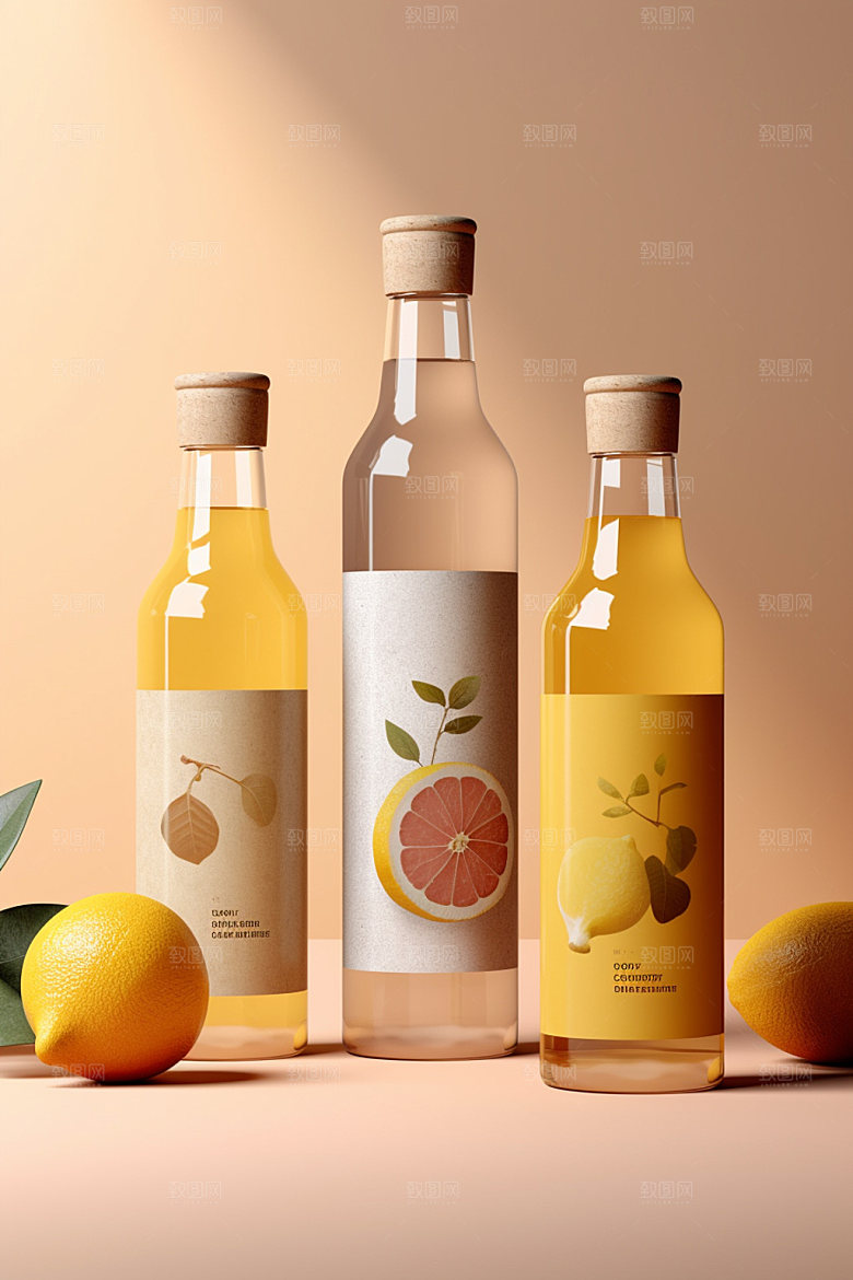 饮料瓶清新包装设计模型