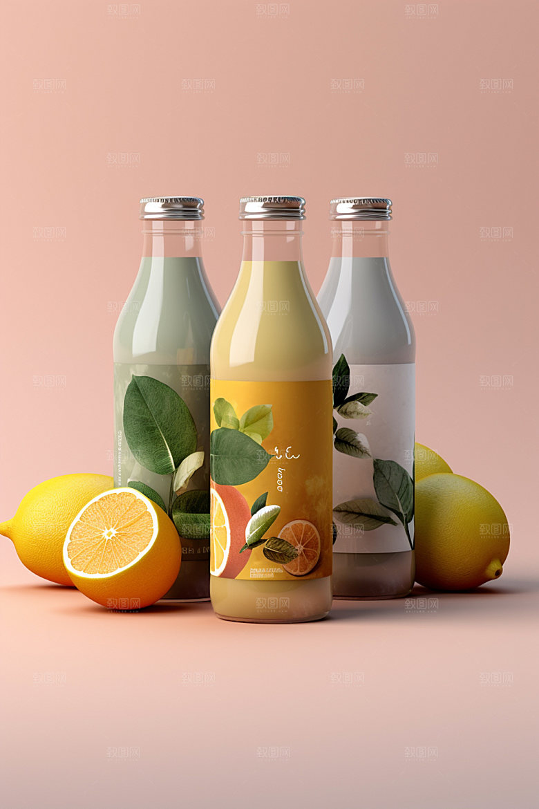 饮料瓶时尚简约模型