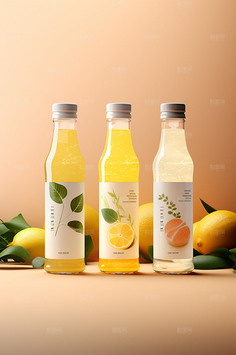 饮料瓶简约现代模型