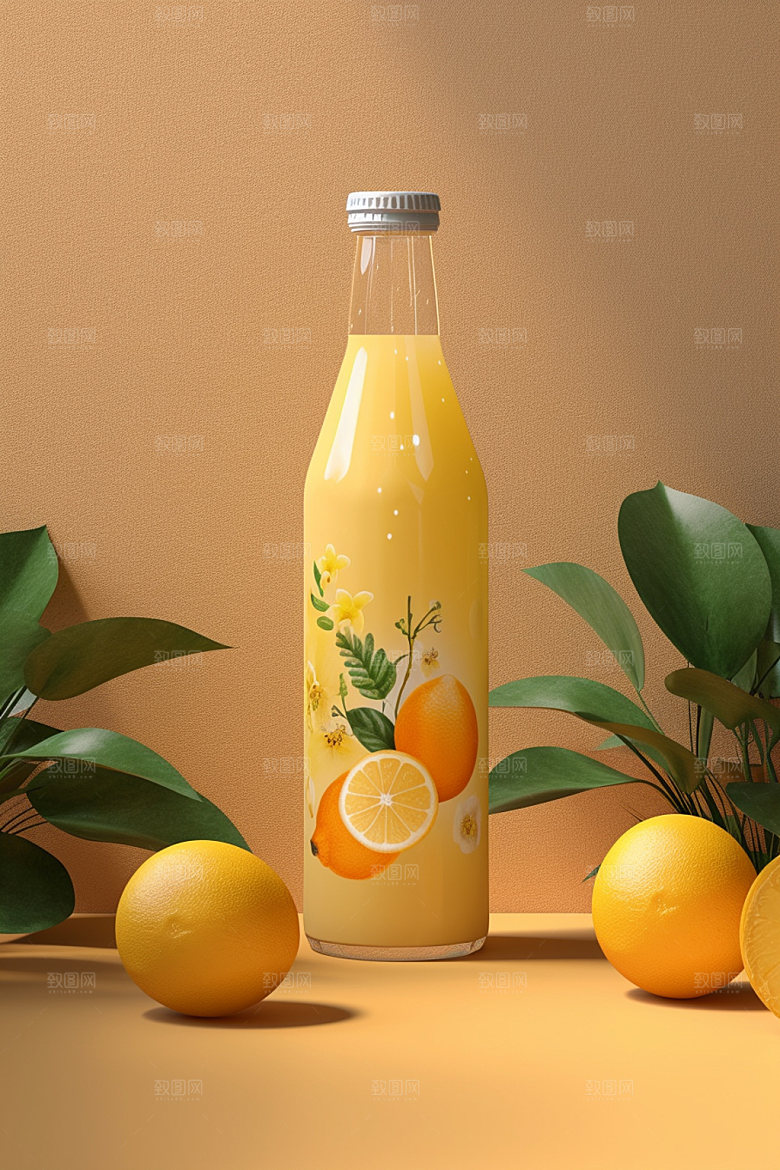 饮料瓶包装设计立体模型