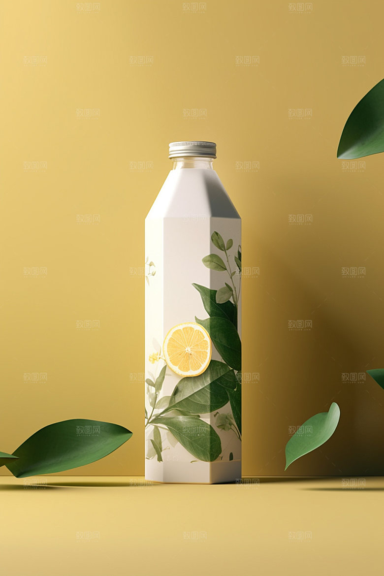 饮料瓶清新包装设计模型