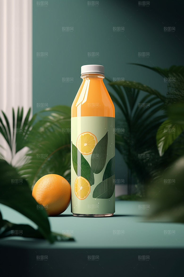 饮料瓶现代包装设计模型