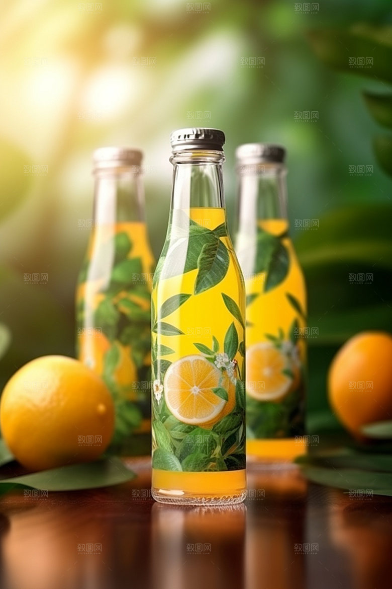 饮料瓶3D时尚模型