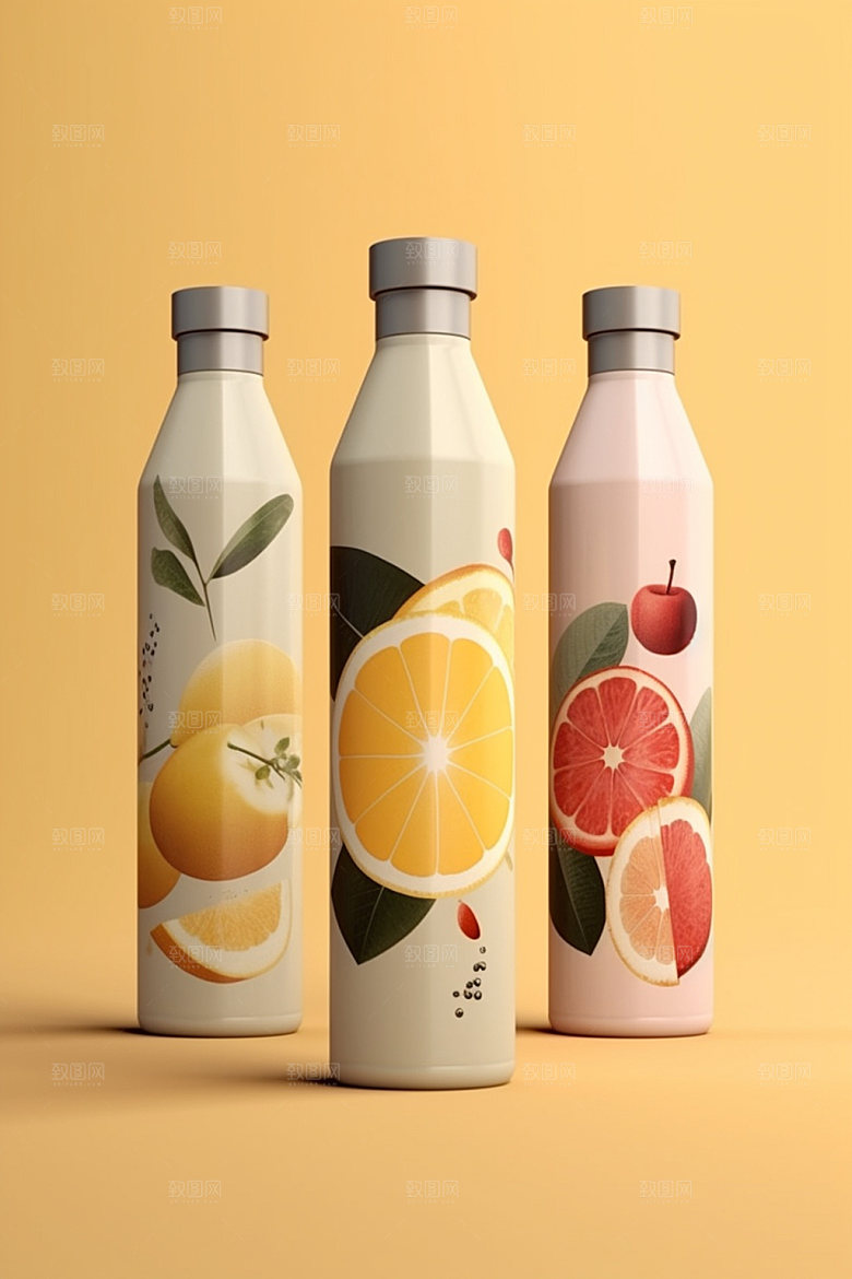 饮料瓶3D简约模型