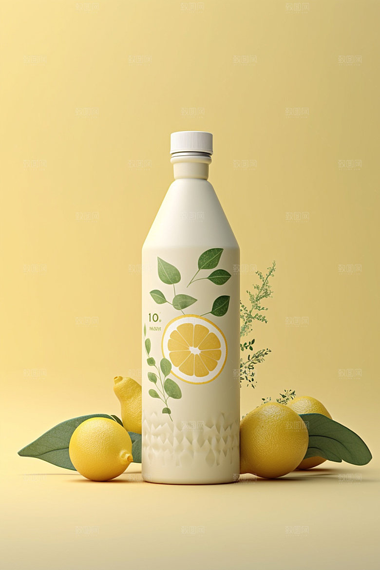 饮料瓶简约现代模型