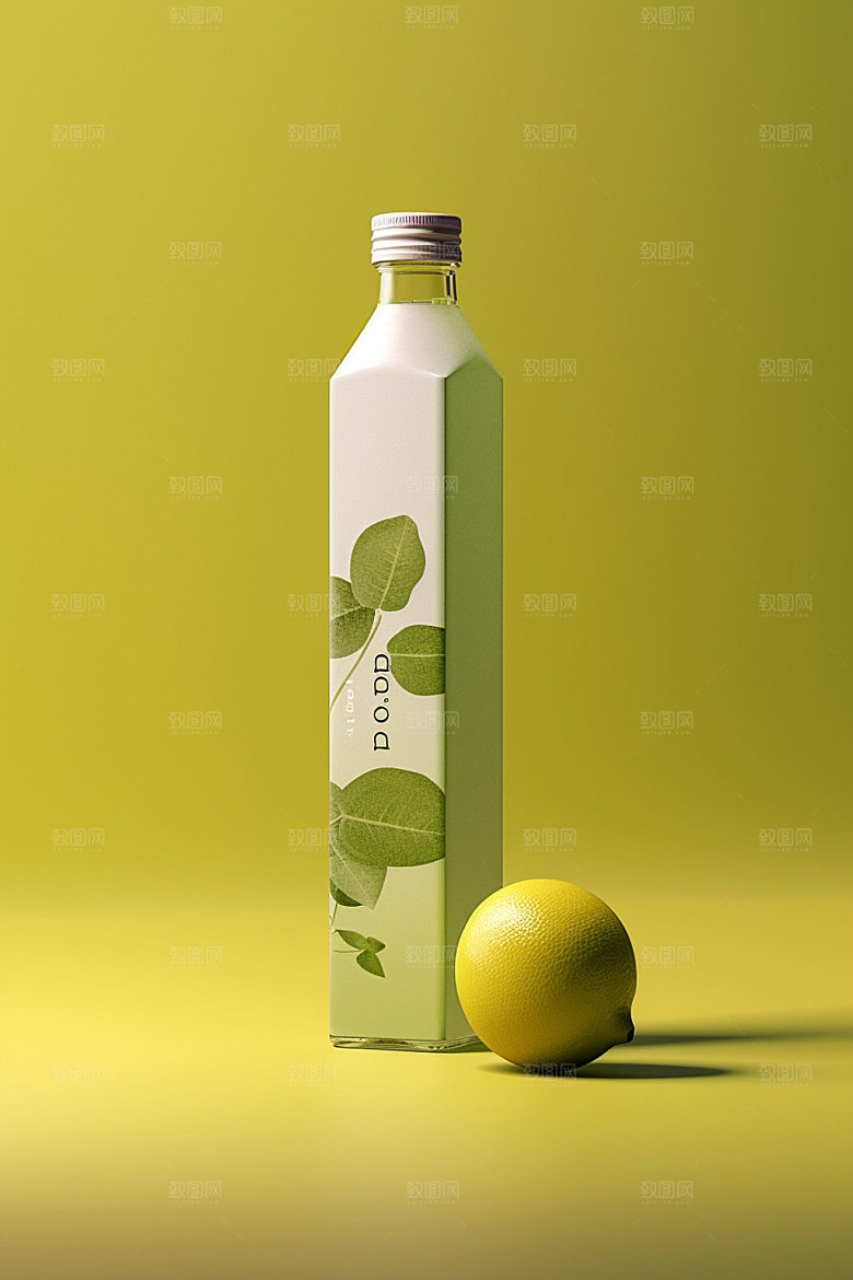 饮料瓶清新果汁模型