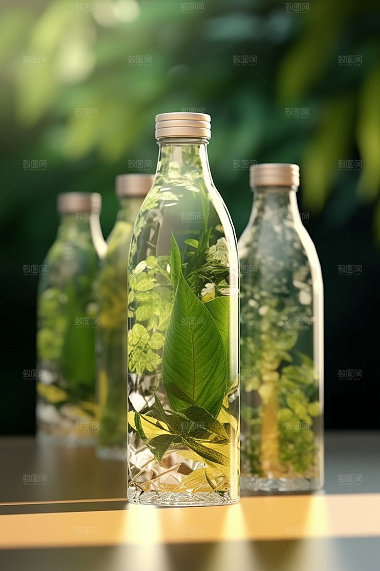 饮料瓶简约时尚模型