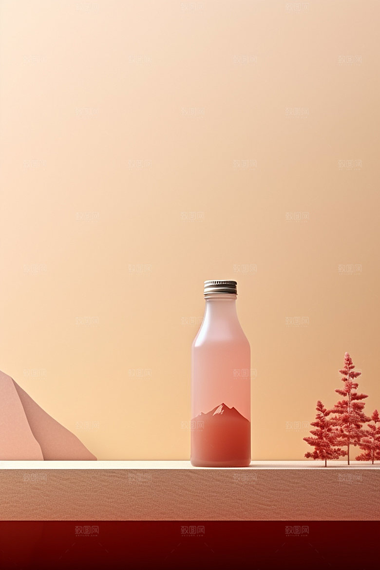 饮料瓶果汁包装设计模型