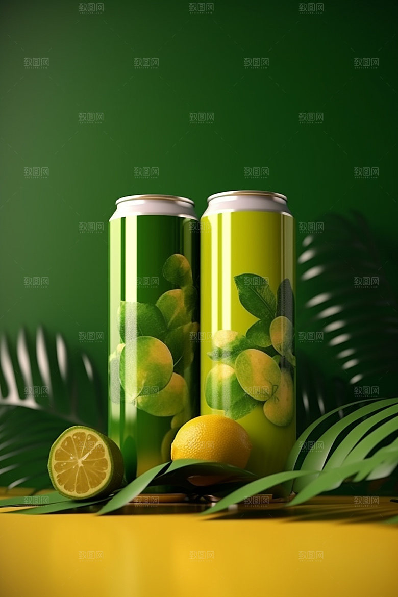 饮料瓶包装设计时尚模型