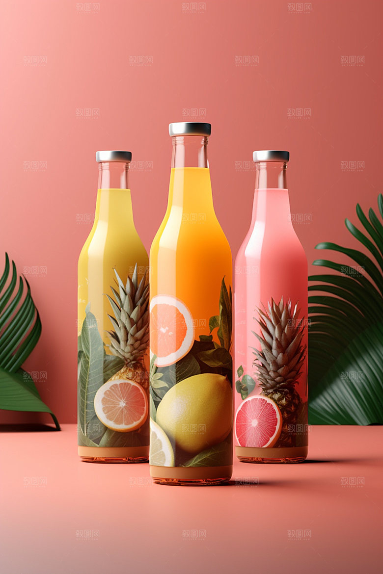 饮料瓶时尚简约模型