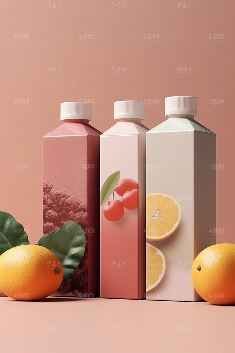 饮料瓶时尚包装设计模型