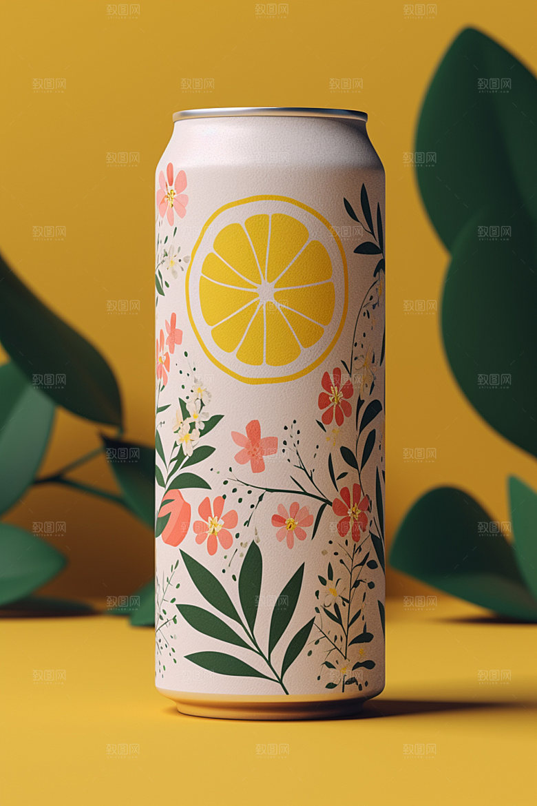 饮料瓶简约立体模型