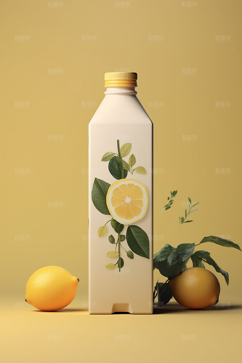 饮料瓶包装设计果汁模型