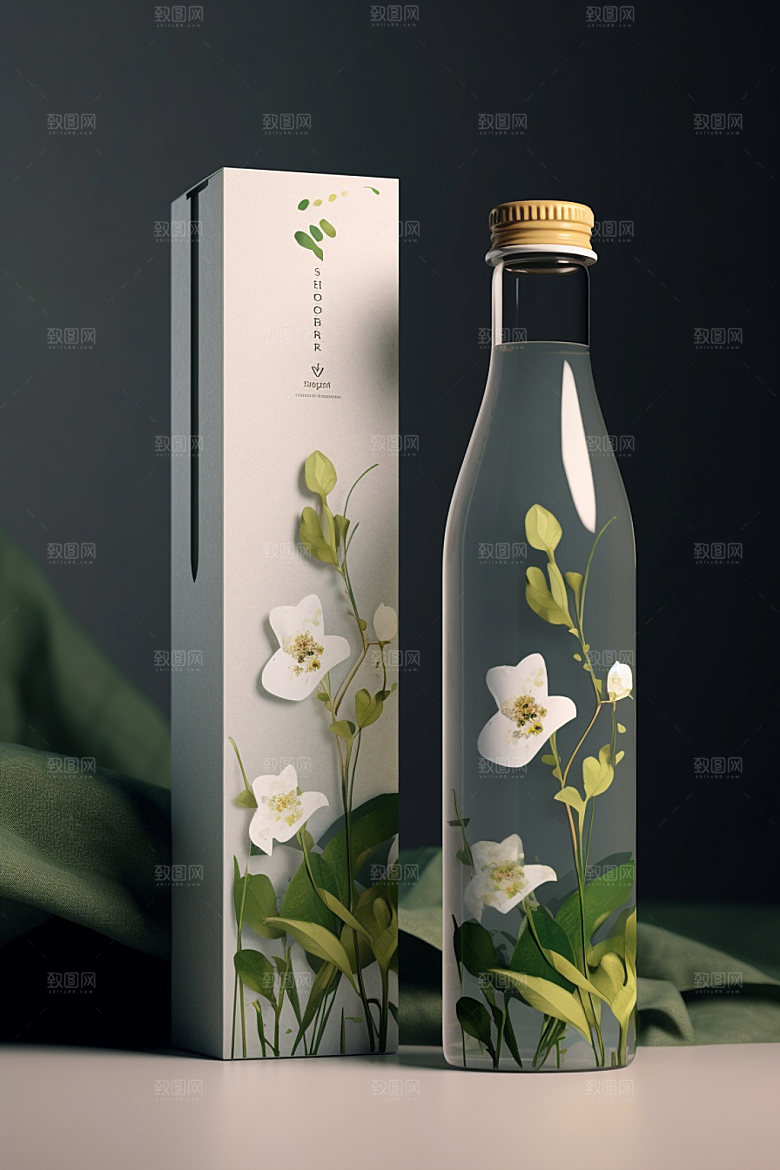 饮料瓶果汁包装设计模型