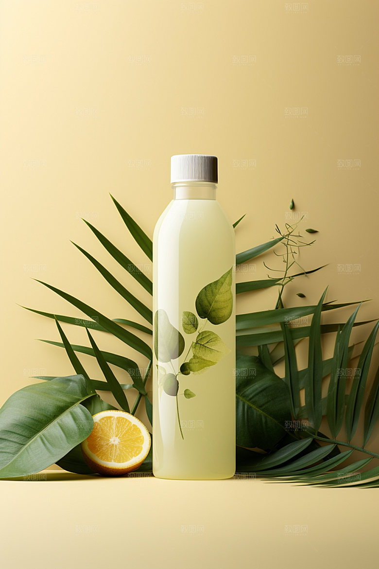 饮料瓶简约果汁模型