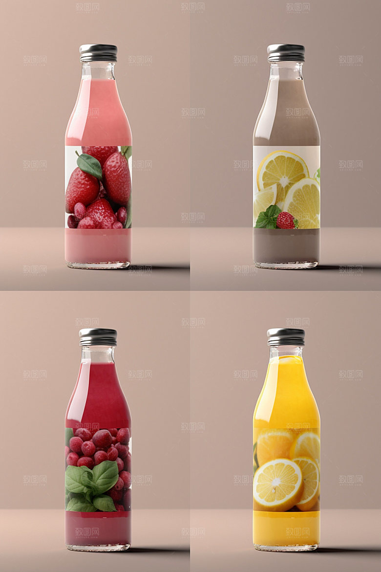 饮料瓶时尚简约模型