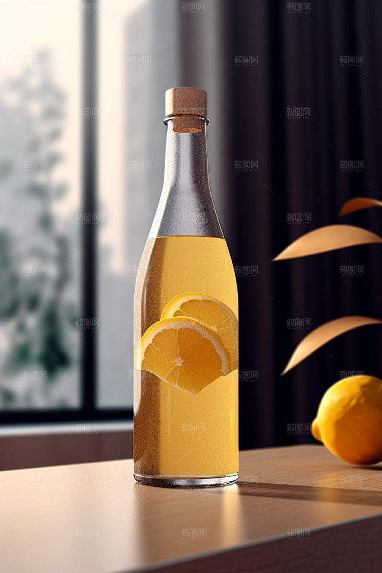 饮料瓶时尚包装设计模型