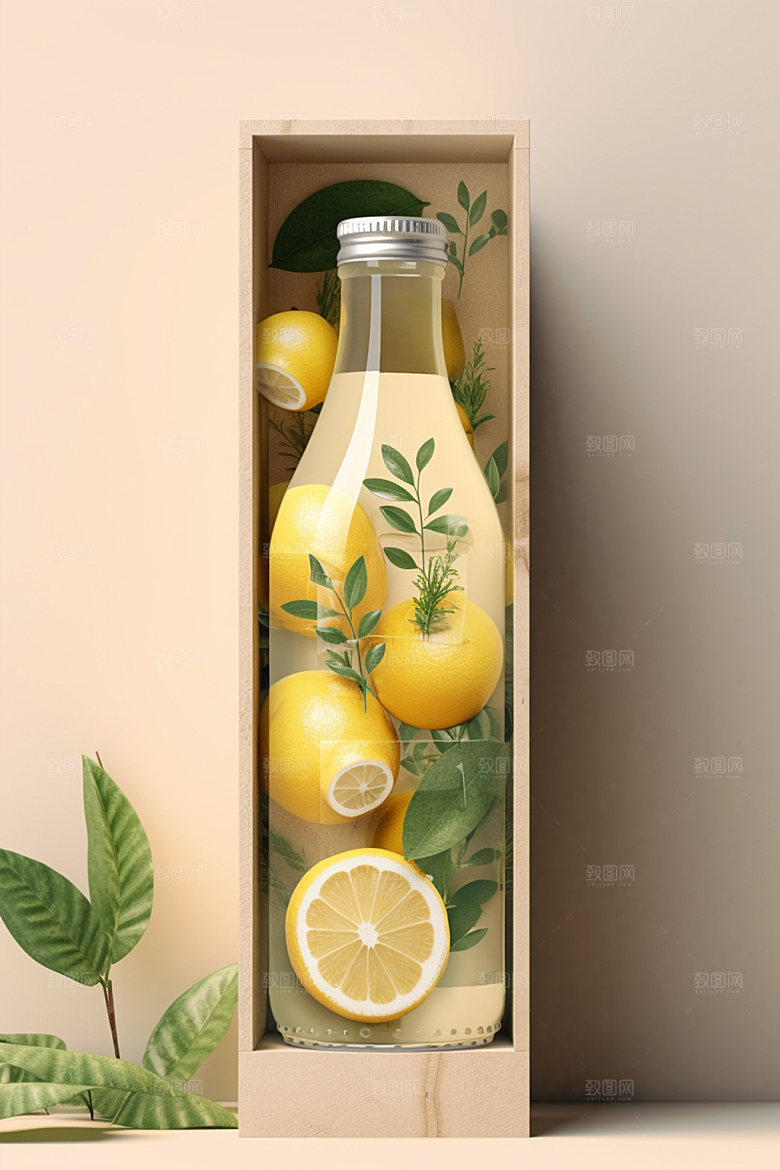饮料瓶立体包装设计模型