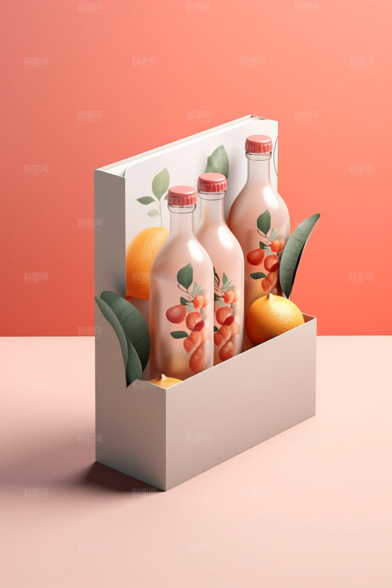 饮料瓶3D包装设计模型