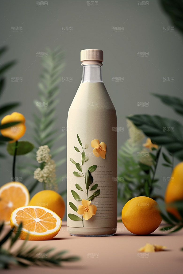 饮料瓶清新简约模型