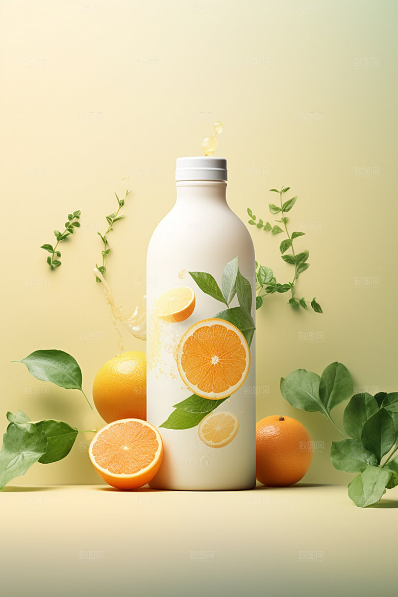 饮料瓶简约时尚模型