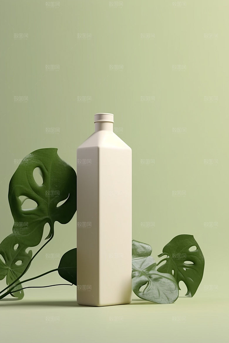 饮料瓶包装设计简约模型