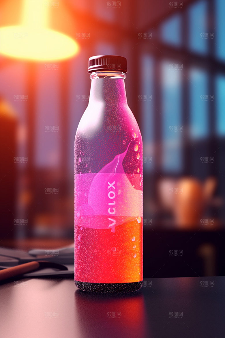 饮料瓶简约包装设计模型