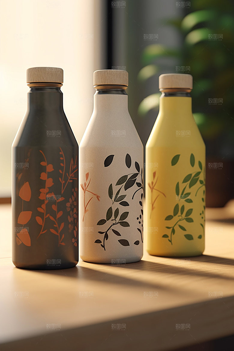 饮料瓶清新现代模型