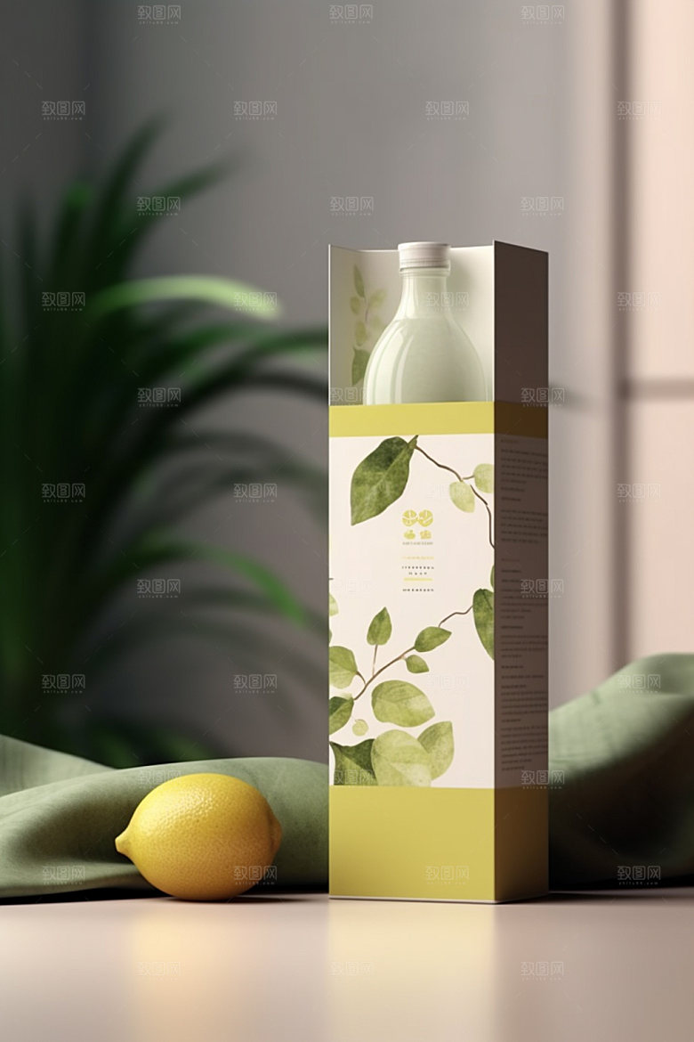 饮料瓶果汁简约模型