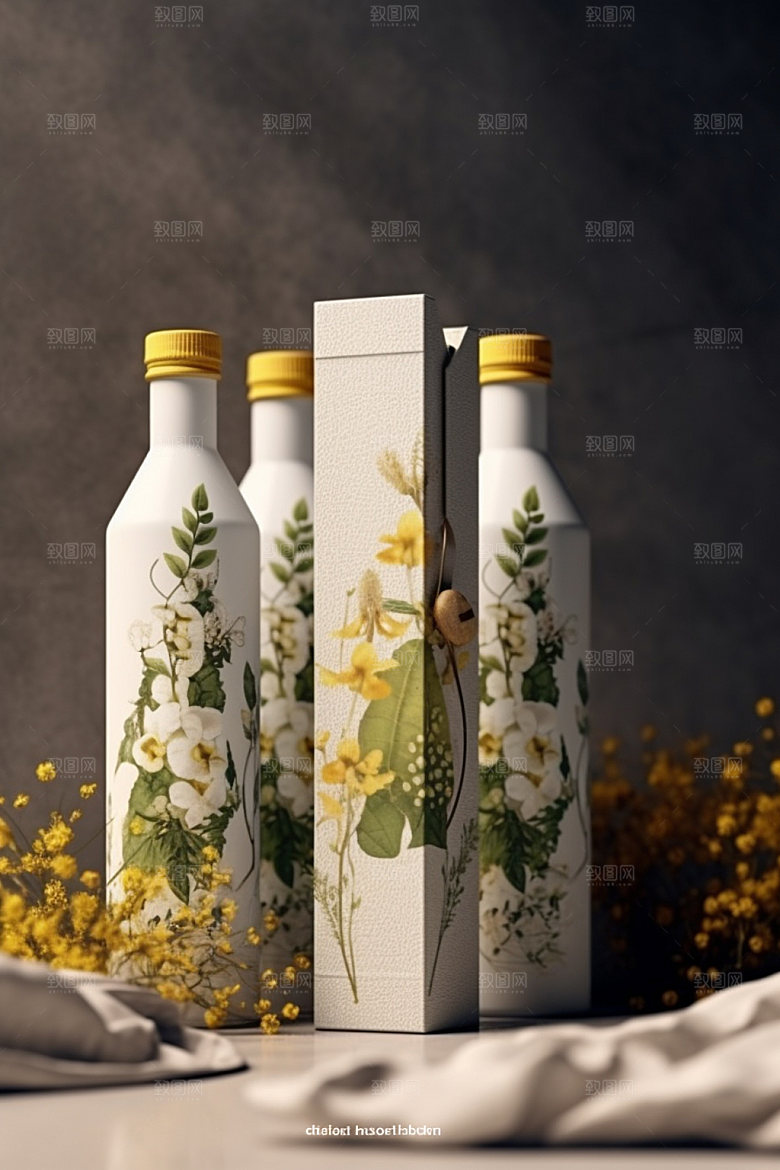 饮料瓶果汁包装设计模型