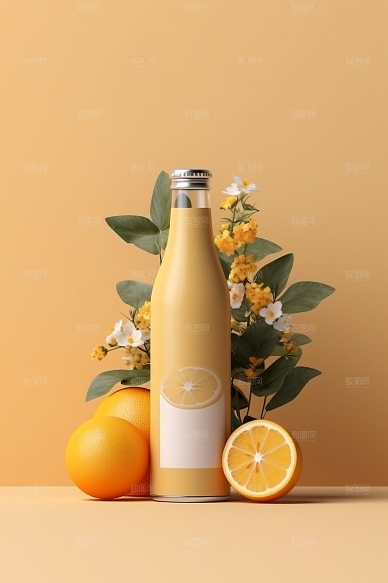 饮料瓶时尚简约模型