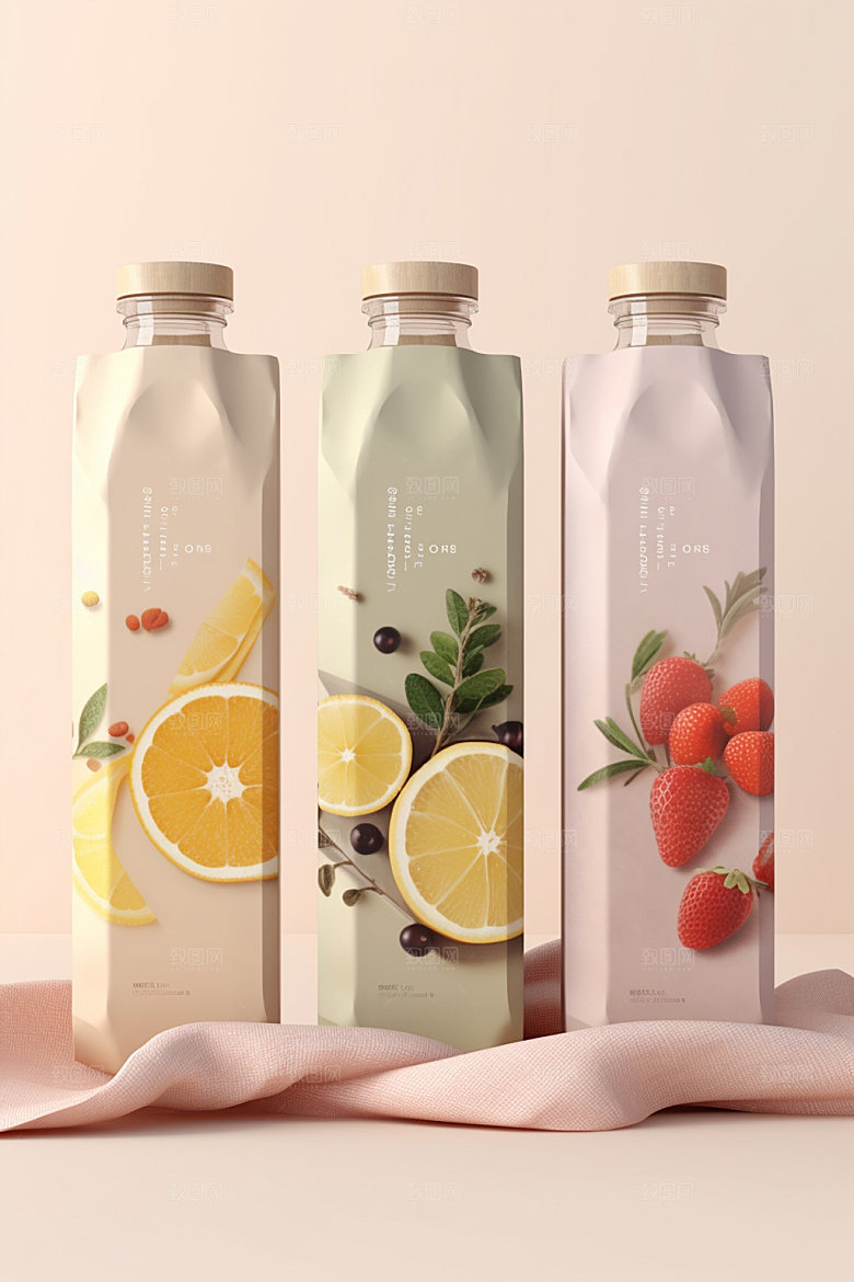 饮料瓶简约包装设计模型