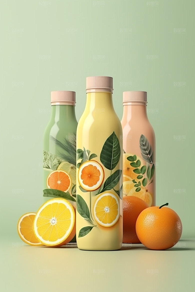 饮料瓶时尚简约模型