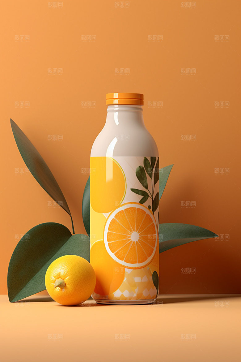 饮料瓶3D时尚模型