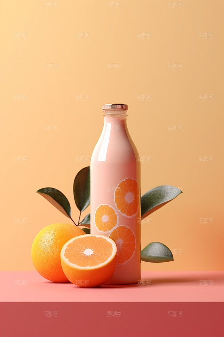 饮料瓶现代立体模型