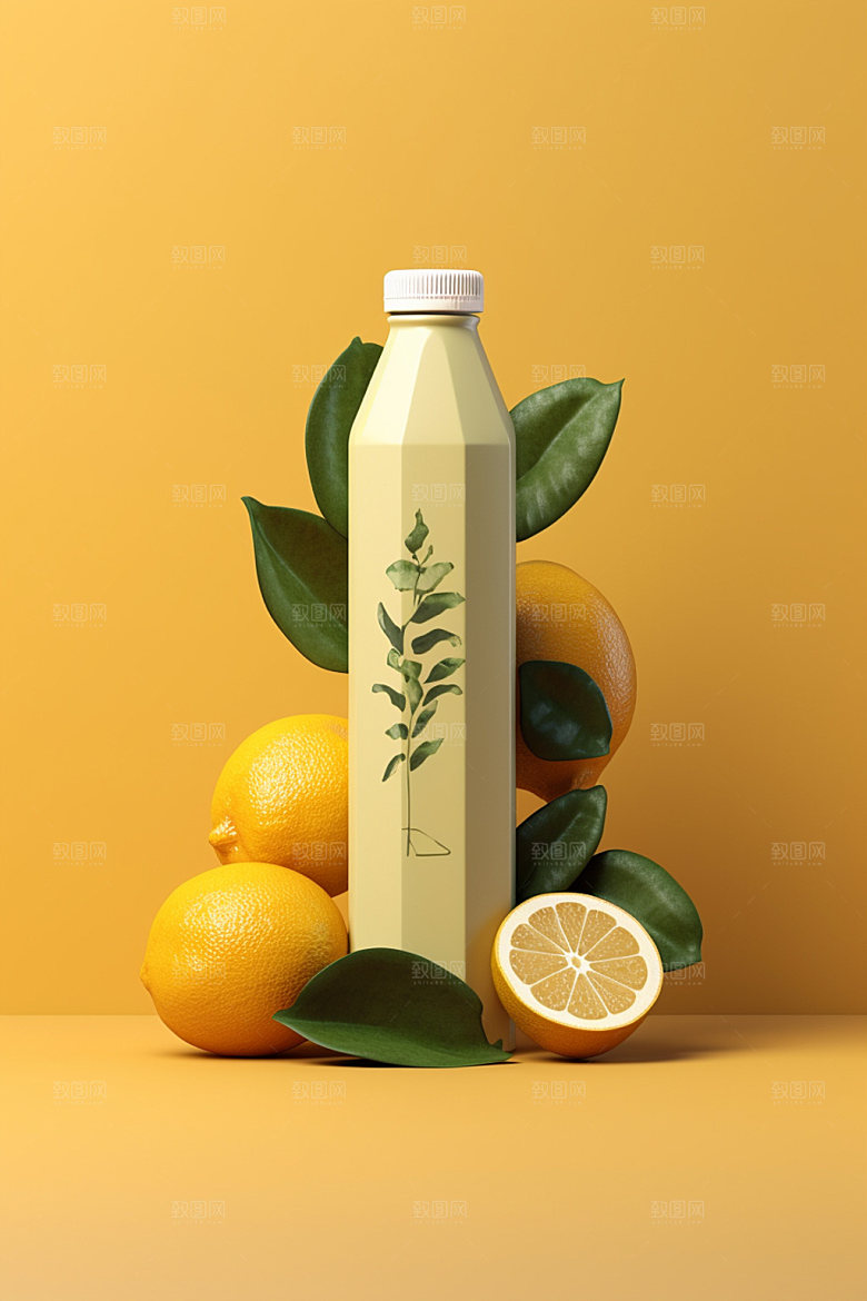 饮料瓶时尚包装设计模型
