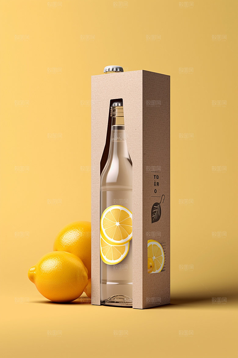 饮料瓶果汁包装设计模型