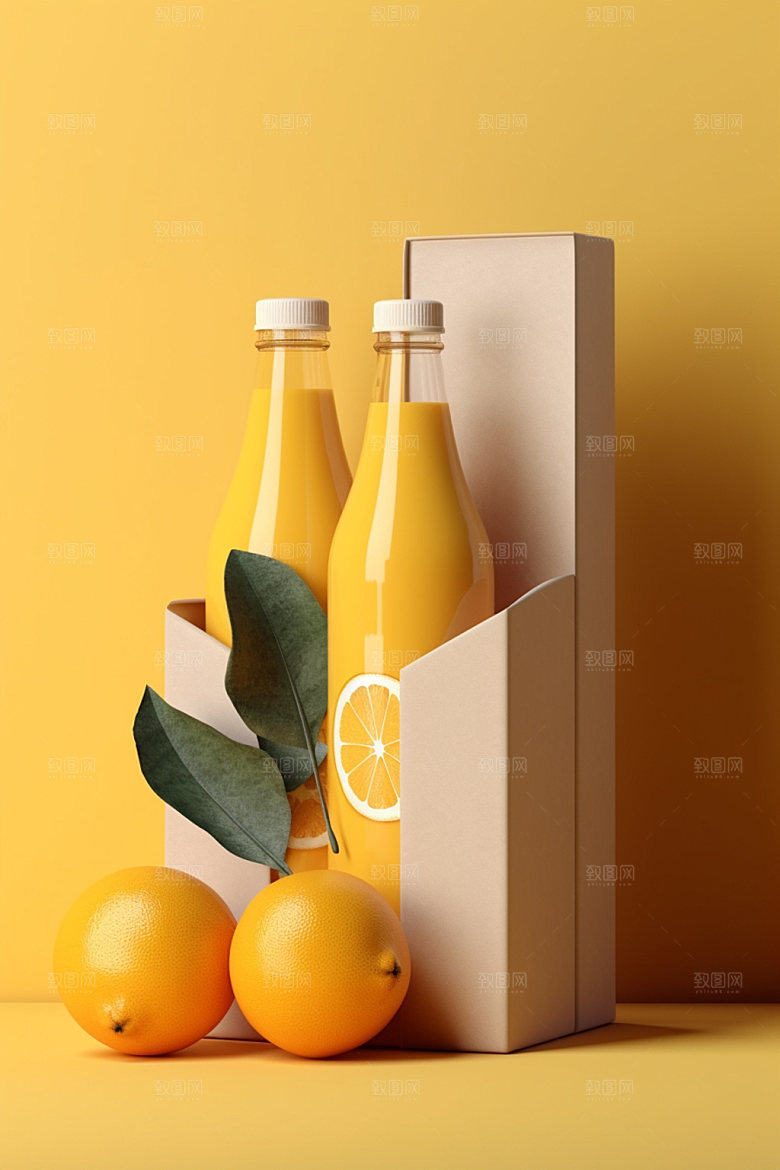 饮料瓶简约时尚模型